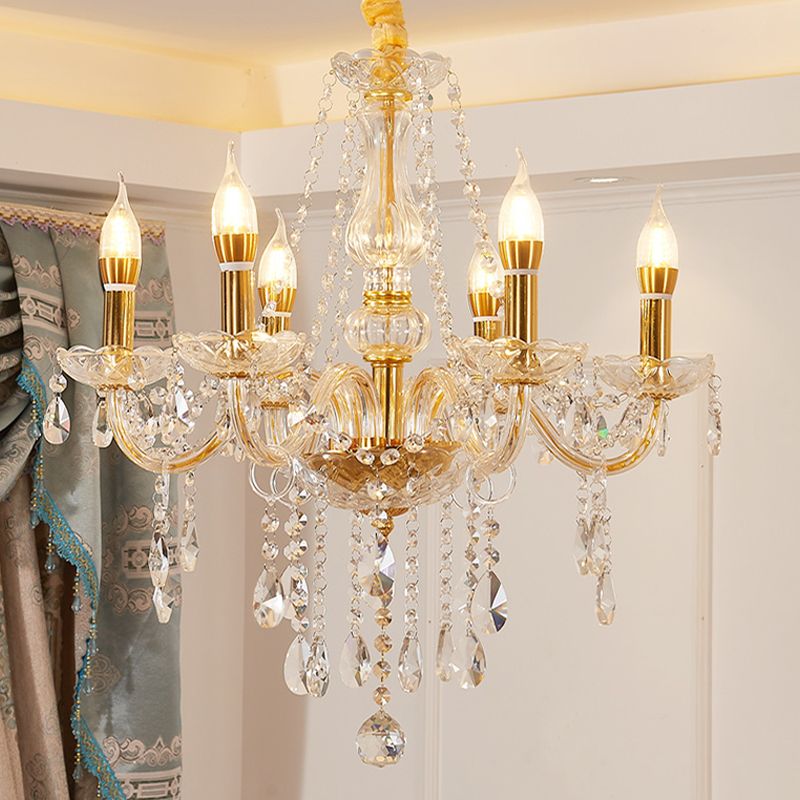 Luz de candelabro Luz Luz Luz victoriana Candelera colgante de cristal para sala de estar