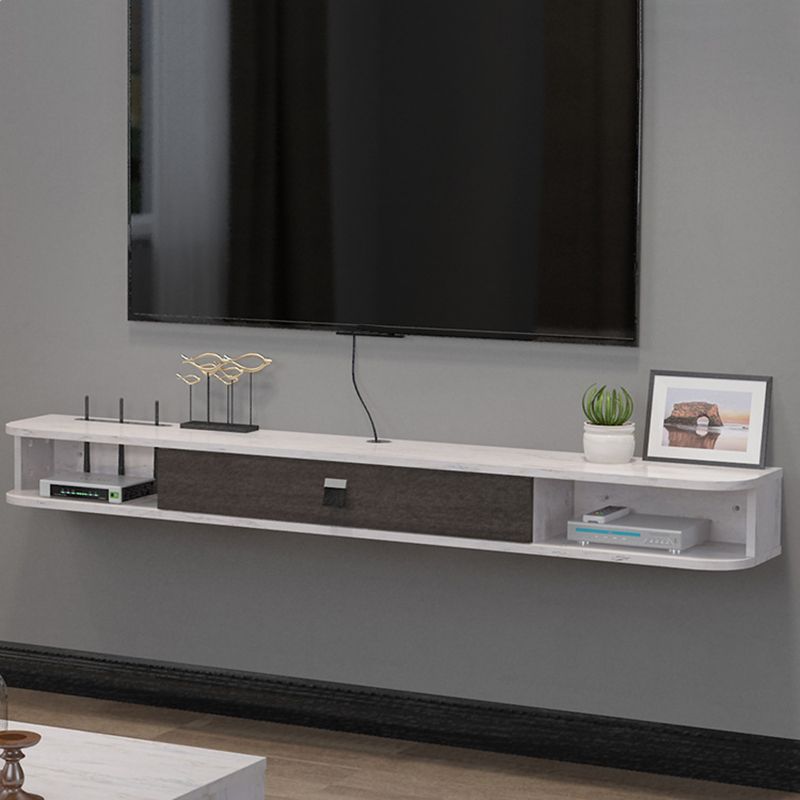 Contemporary Wood TV Stand Console Wall-mounted TV Stand with Storage for Living Room