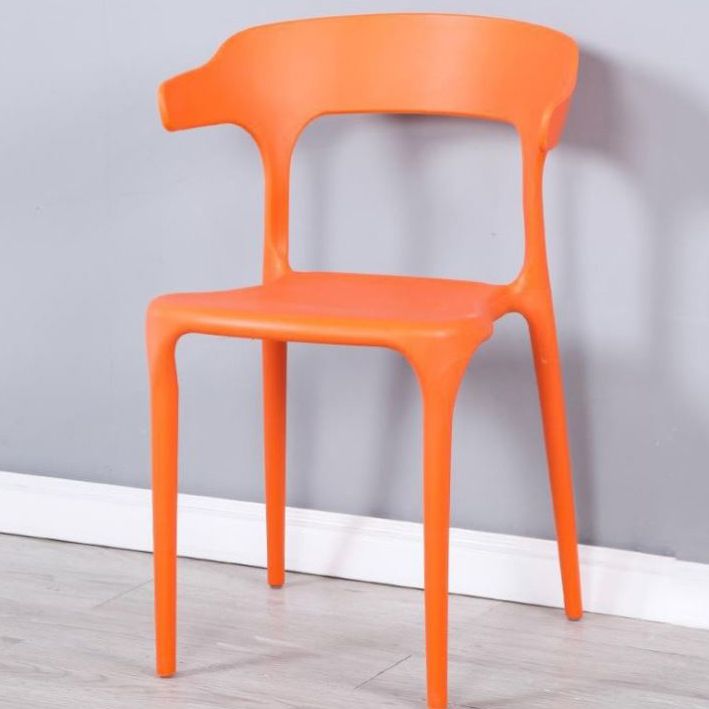 Contemporary Style Chair Armless Chair for Kitchen with Plastic Legs