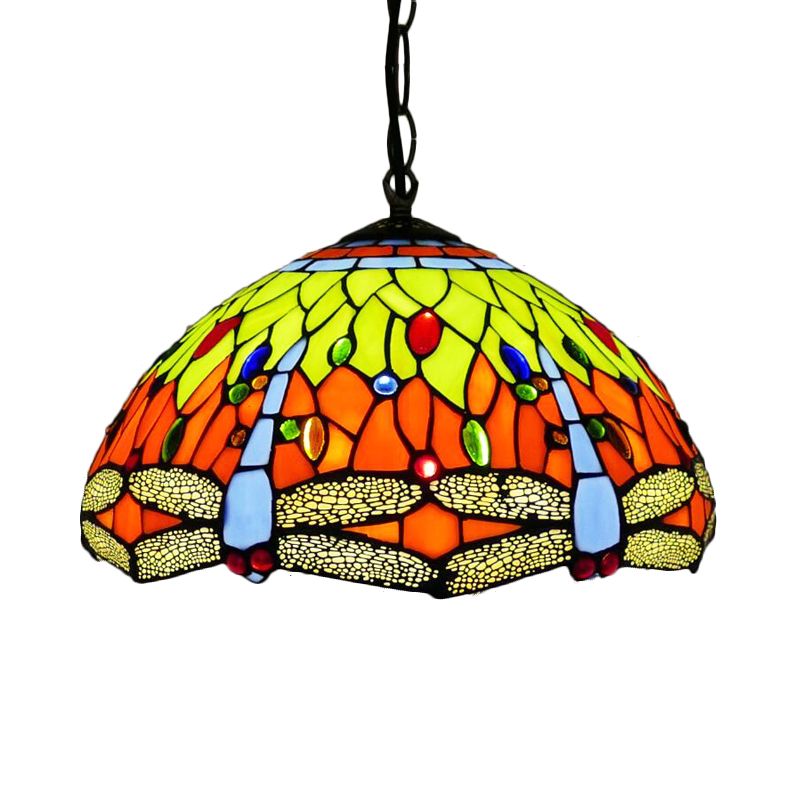 Livraison lustre éclairage méditerranéen bleu / vert tachée 1/2 lumières pendentif pour la cuisine