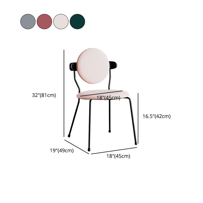 Minimalist Design Armless Open Back Chairs for Home Upholstered Side Chair