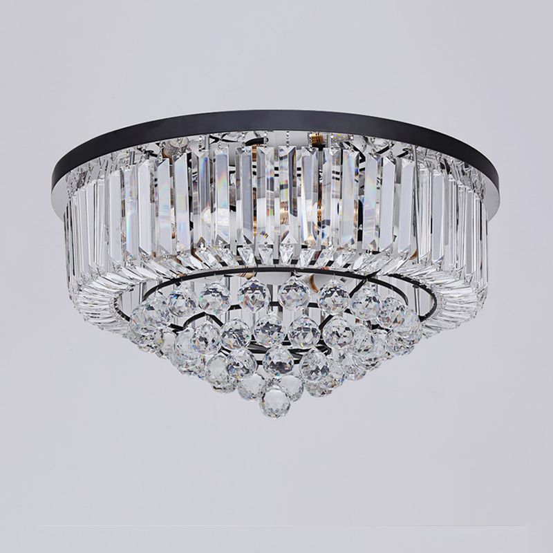 4/6/9-Light Contemporary Black Flush Mount Lighting LED Ceiling Light