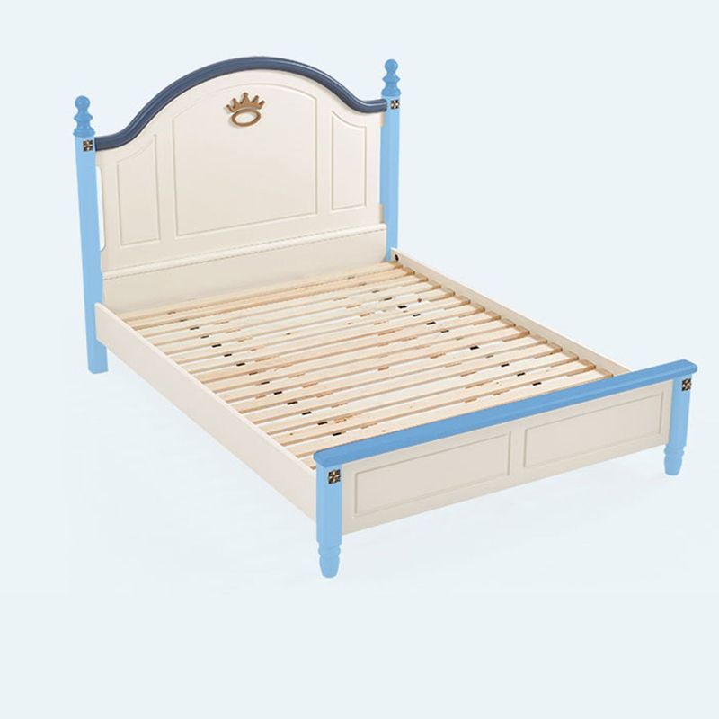 Panel Headboard Kids Bed Solid Wood Standard Bed with Mattress