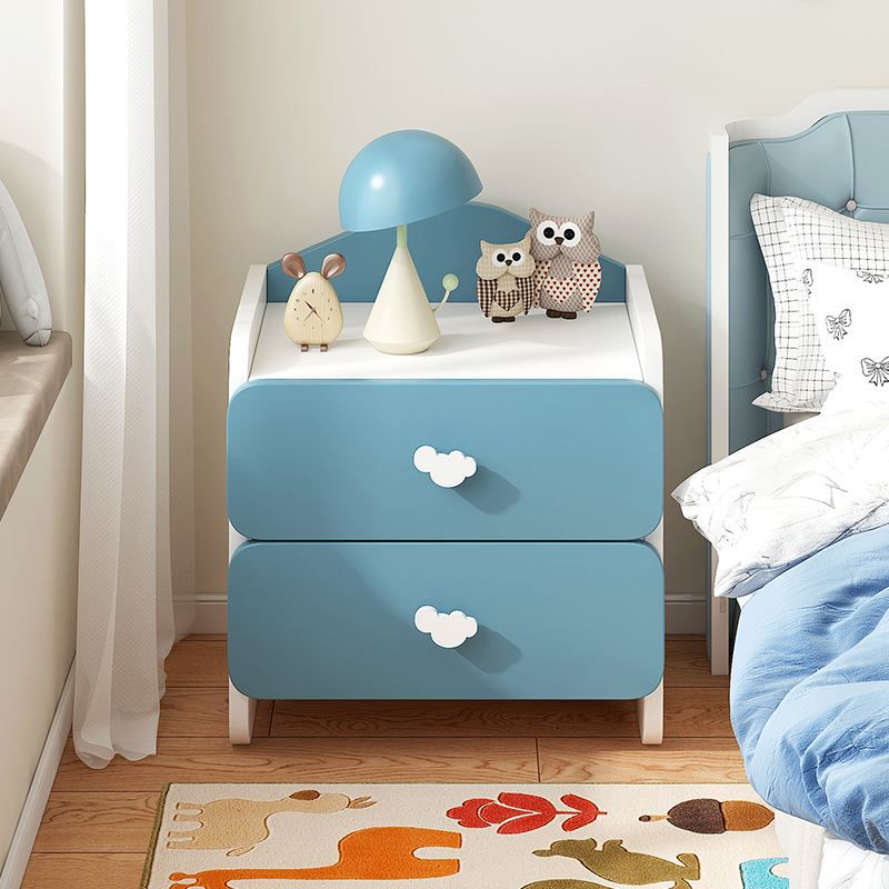 Storage Wooden Kids Nightstand Princess Narrow Kids Bedside Table