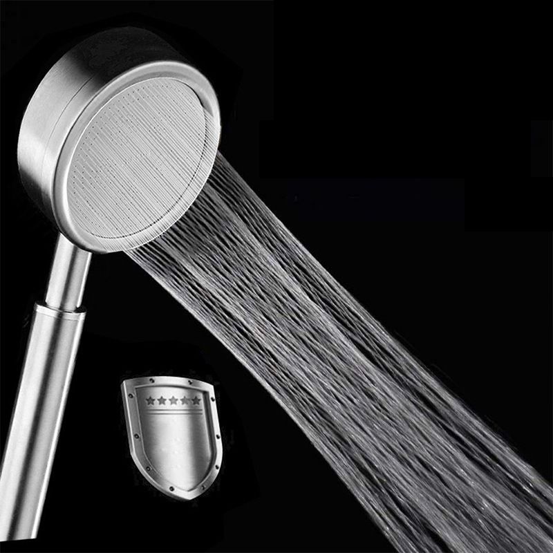 Modern Shower Head Stainless Steel Round Metal Handheld Shower Head