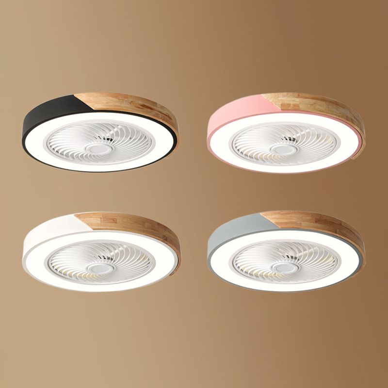 Ventils de plafond circulaires en fer forgé de macaron à LED nordique moderne avec de l'ombre acrylique