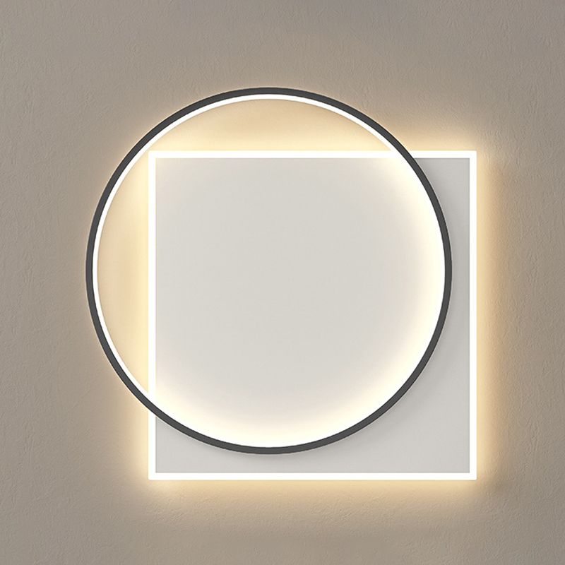 Acryl LED Flush Mount in Modern Creative Style Iron Geometrische Decke Licht in Schwarz und Weiß