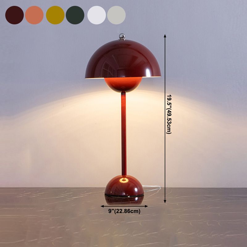 Modern Nordic Table Lamp 1-Light Dome Metal Table Light for Study Room