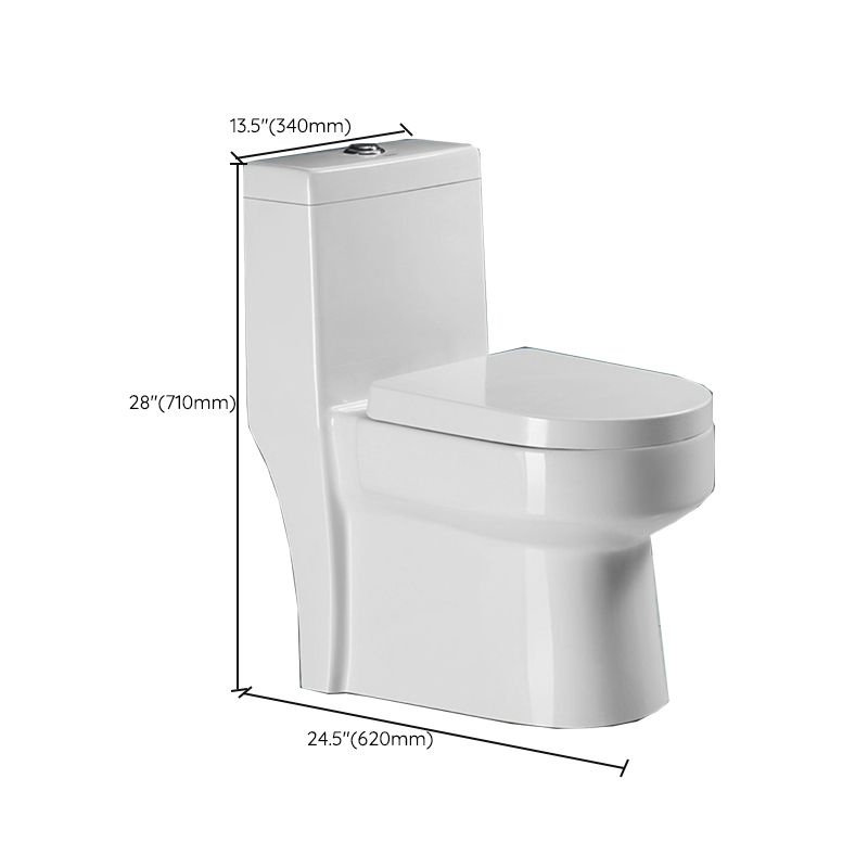 Modern White Flush Toilet Floor Mounted Toilet Bowl for Bathroom