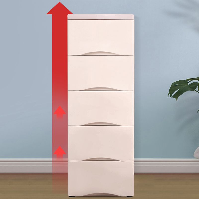 Contemporary Plastic Nursery Dresser Vertical Kids Nightstand for Room