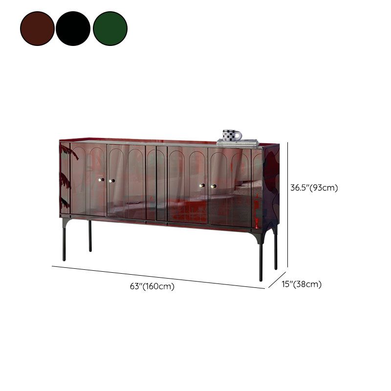 Modern Dining Server Plastic Buffet Server with Doors for Dining Room