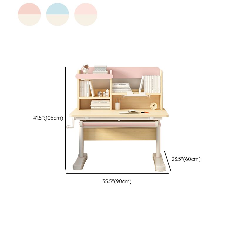 Contemporary Adjustable Writing Table with 1 Drawer and Hand Crank