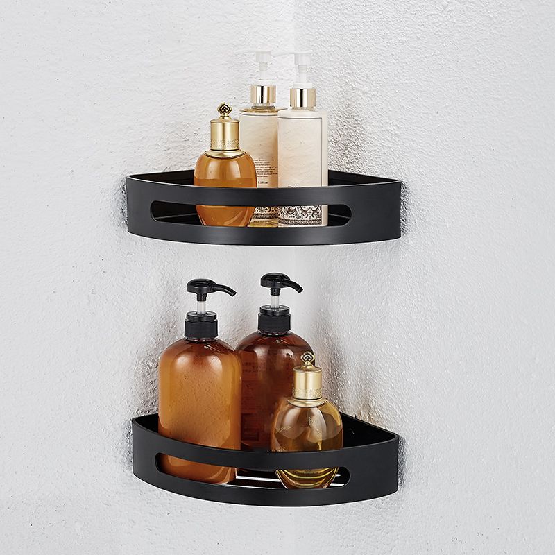 7-Piece Modern Bathroom Accessory Set Matte Black Bathroom Set with Towel Bar/Bath Shelf