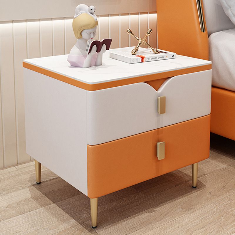 Storage Kids Nightstand Sintered Stone Top Kids Bedside Table with Drawers