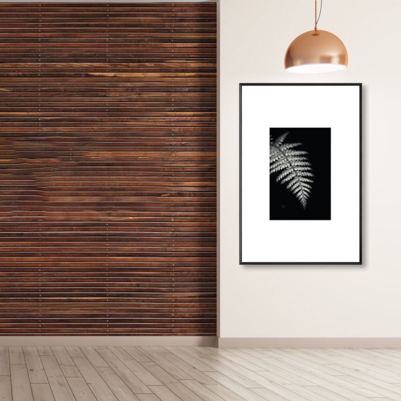 Retro Style Photo Botanics Canvas Dark Color Textured Wall Art Print for Living Room