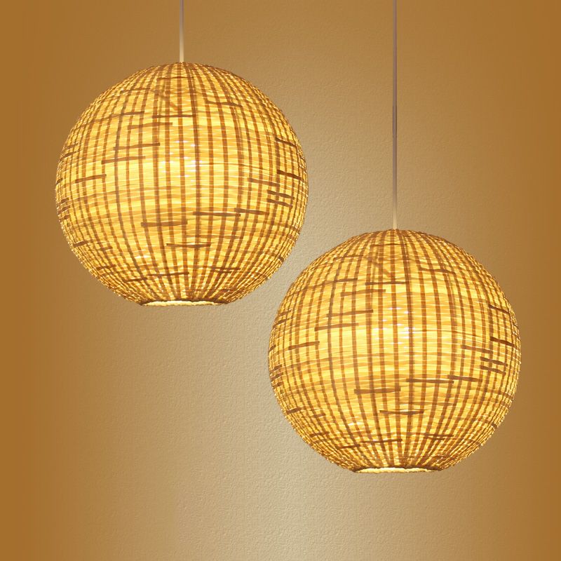 SPHERE SOSPENSIONI SUSPENSIONE BAMBOO CONTEPPOUNTE BAMBOO 1 KIT LUMINA IN IMPEGNO DI LURMA, largo 16 "/19.5"