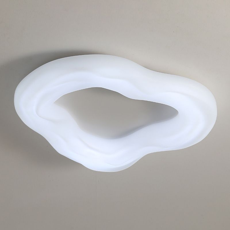 White Ceiling Light Contemporary LED Flush Mount Lighting for Bedroom