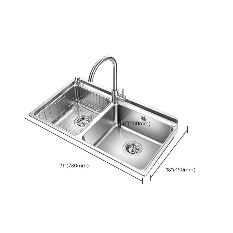 Stainless Steel Kitchen Sink Overflow Hole Design Kitchen Double Sink