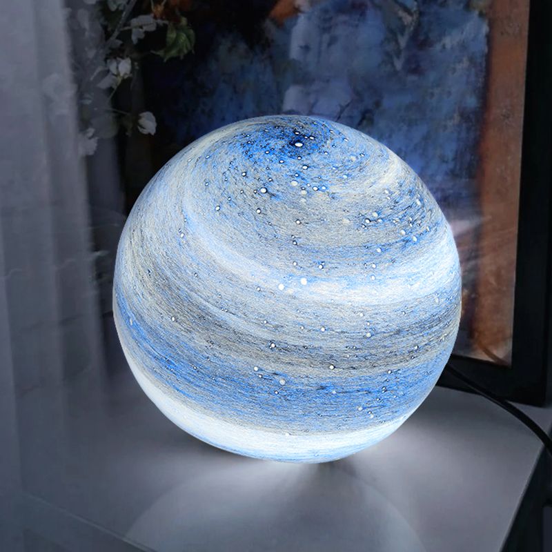 Globe Glass Table Lamp 1-Light Modern Simplicity Style Night Light for Bedroom