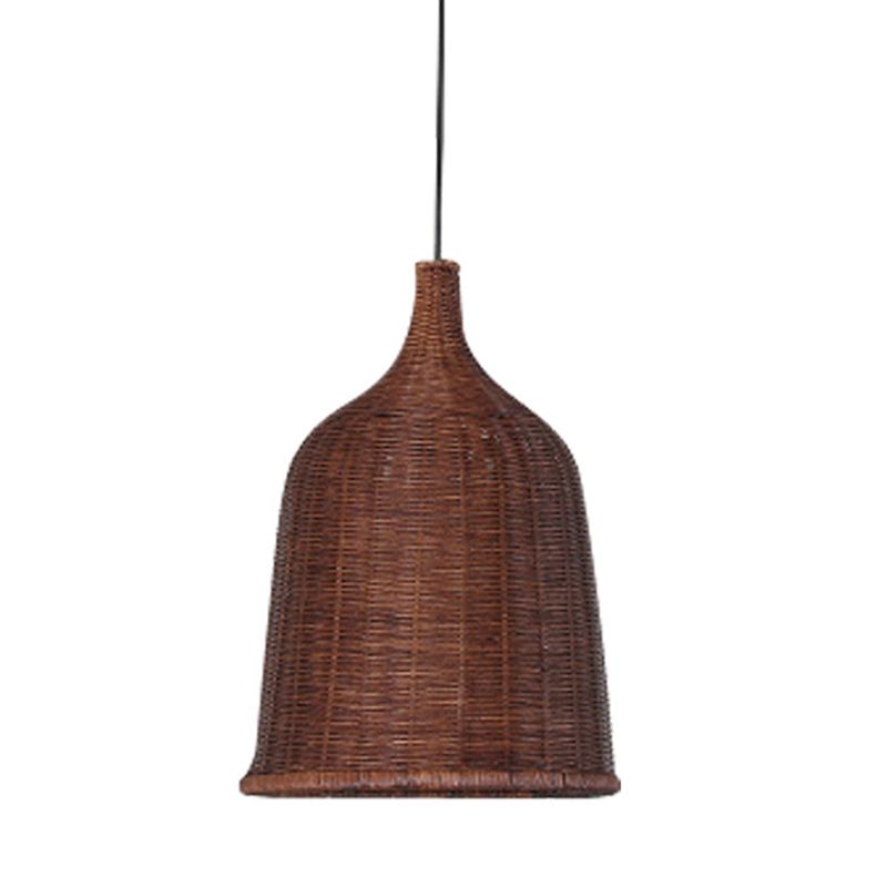 Bell Pendant Light Aymture Asia Rattan suspendu suspendu pour le restaurant