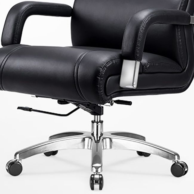 Modern Office Chair No Distressing Padded Arms Desk Chair with Wheels