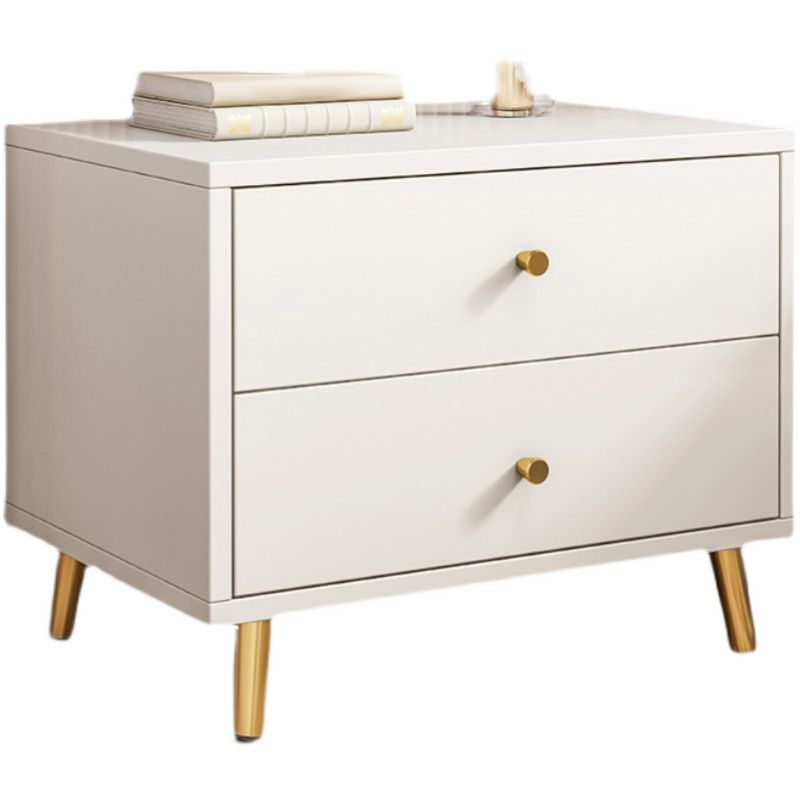 Contemporary Solid Wood Nightstand Drawer Storage Night Table