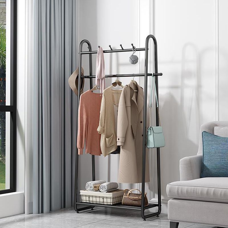 Simple Coat Rack, Stainless Steel Hooks and Hanging Rail Coat Hanger