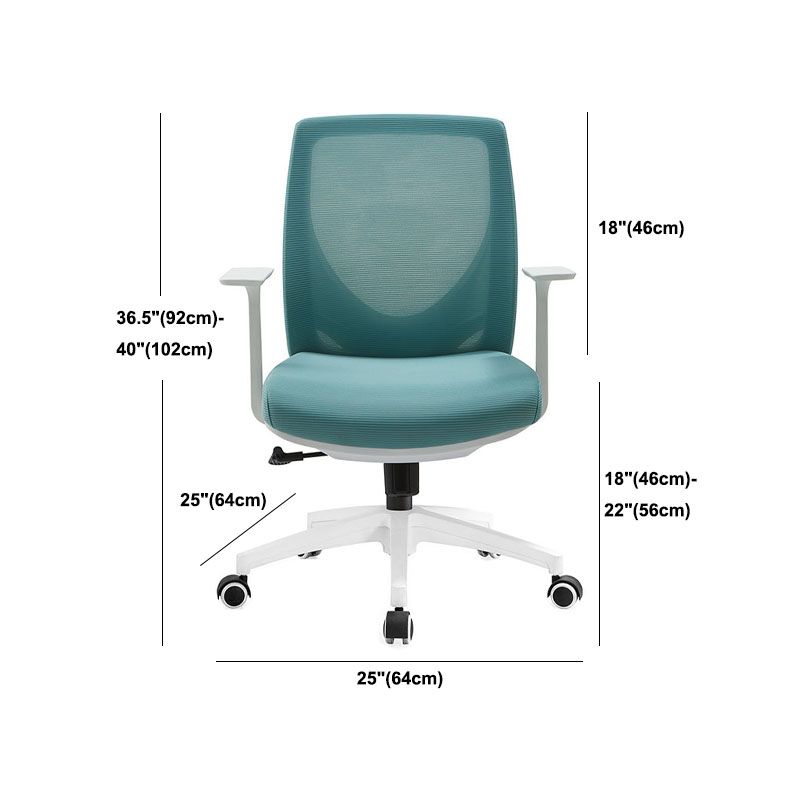 Modern Desk Chair Mesh Computer Chair Mid-Back Chair with Wheels