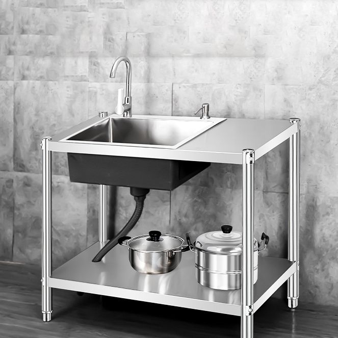 Contemporary Style Kitchen Sink Stainless Steel All-in-one Kitchen Sink