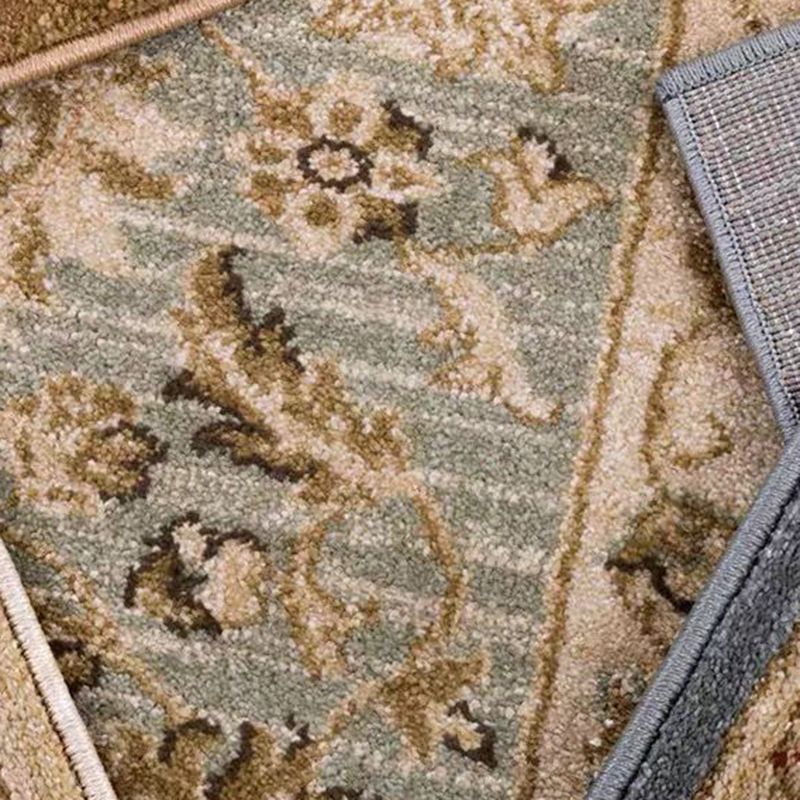 Mehrfarbiger Vintage -Gebiet Teppich Polyester Ethnisches Blumenmuster Indoor Teppich Easy Care Teppich für Wohnzimmer