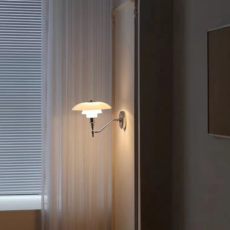 Contemporary 1 Light Wall Light Fixture Simple Glass Wall Light Sconce for Bedroom