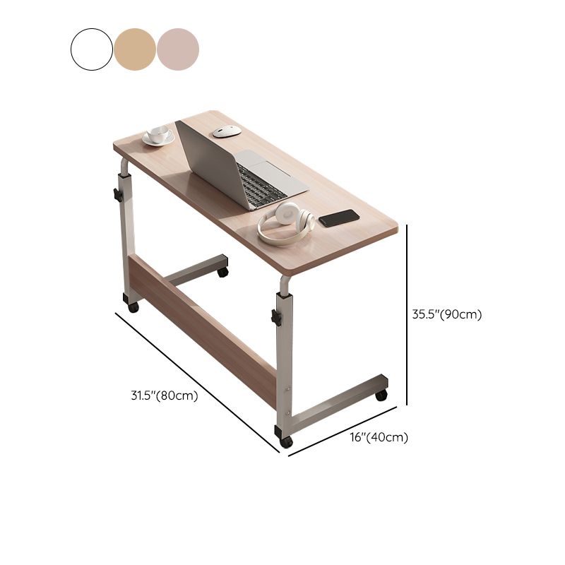 Art Desk with Casters Adjustable Lap Desk Wood and Metal Desk