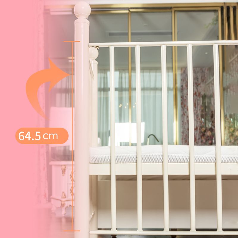 Contemporary Bed Metal No Theme Guardrail Standard Bed with Footboard