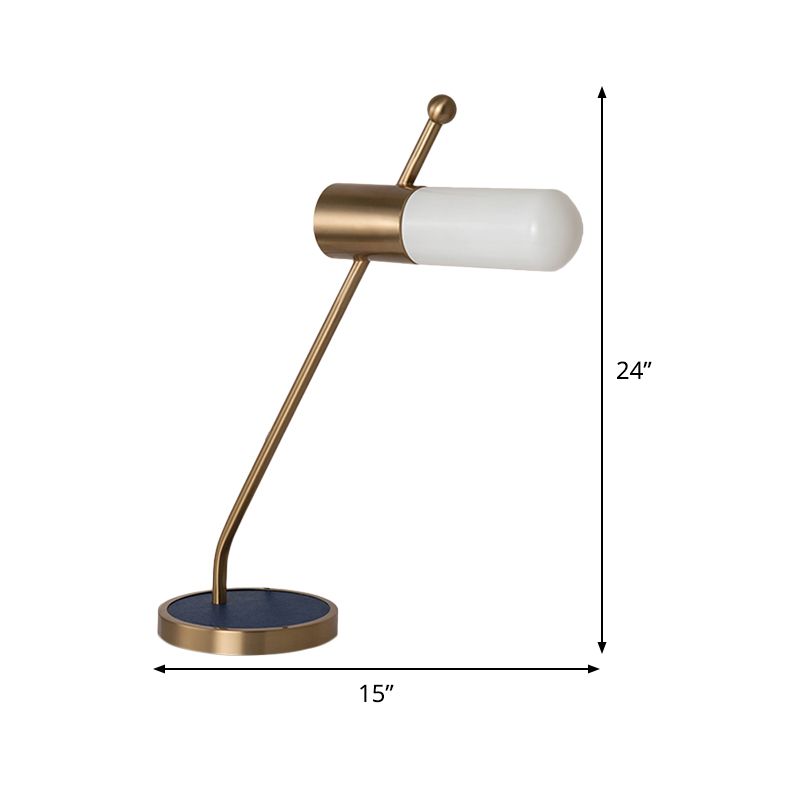 Gold Capsule Night Table Light Luxury 1 Head Metal Nightstand Lighting for Study Room