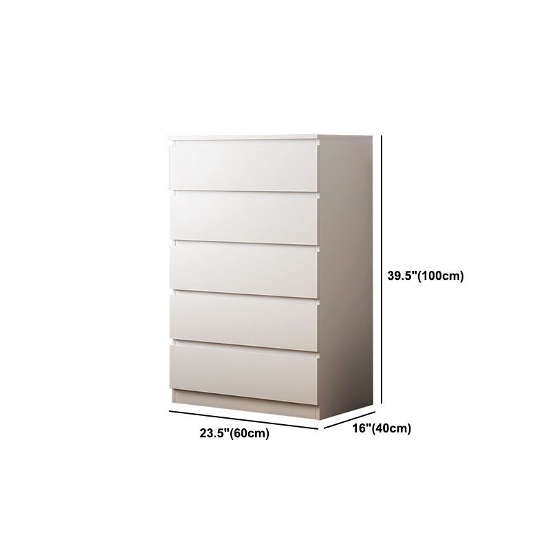 Bedroom Storage Chest Dresser Modern Style White Storage Chest with Drawers