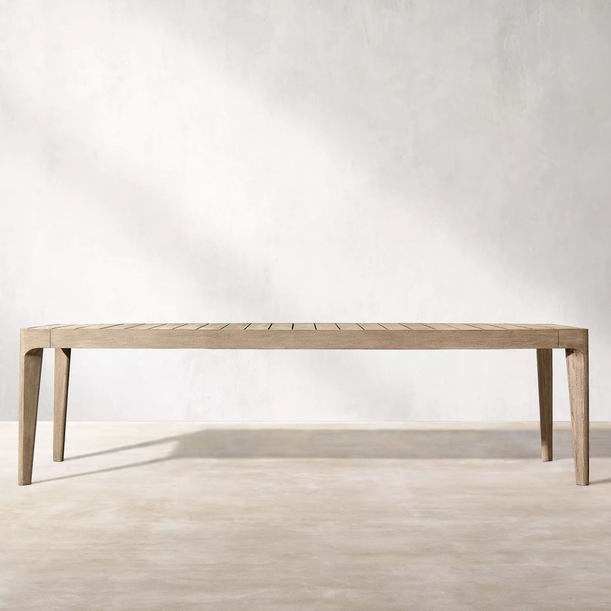 Contemporary Top Patio Table Rectangle Solid Wood Patio Table