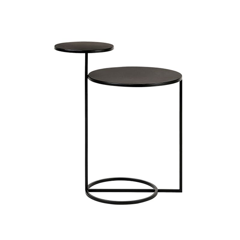 Modern Round Nightstand Metal Accent Table Nightstand for Bedroom