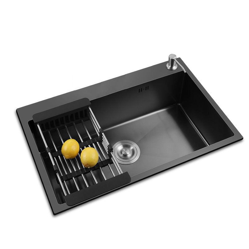 Modern Kitchen Bar Sink Stainless Steel with Basket Strainer and Faucet Kitchen Sink