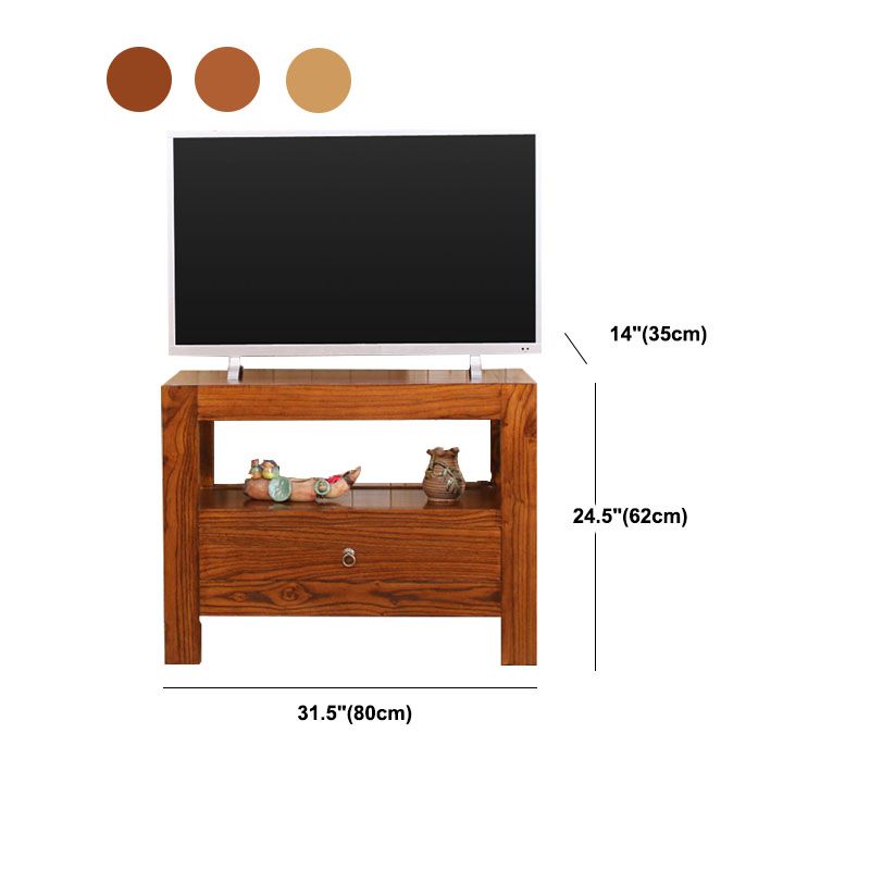 Asian Elm TV Cabinet Natural/Brown/Walnut Living Room TV Stand with Storage