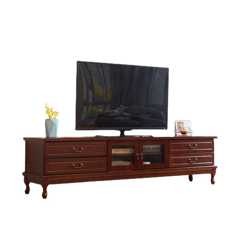 Wooden TV Console Traditional TV Media Console for Living Room