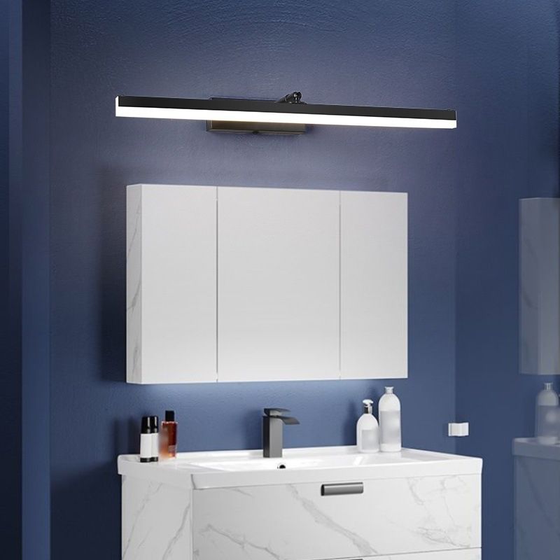 Lámparas de pared lineal de estilo moderno 1 Metal 1 luces de espejo LED de luz