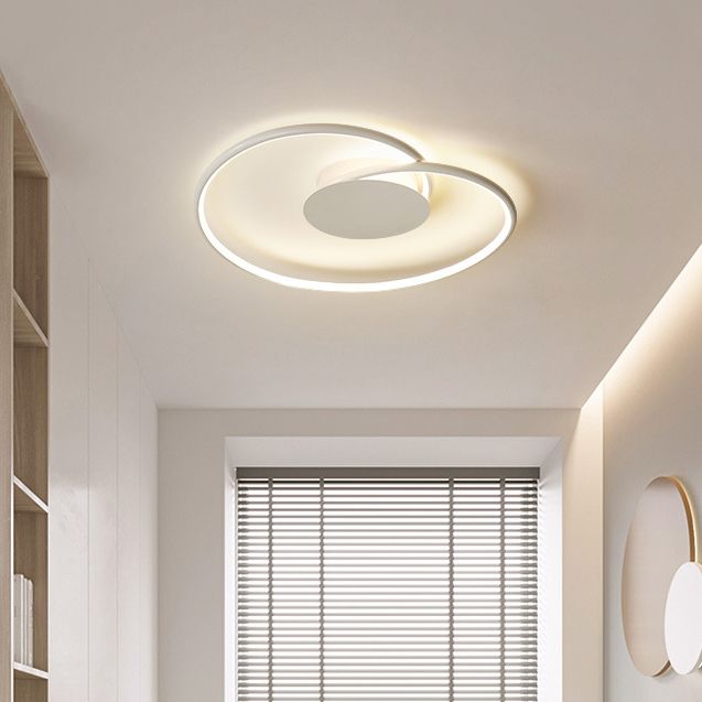 White Acrylic Shaded Ceiling Light LED Modern Flush Mount Lighting for Room