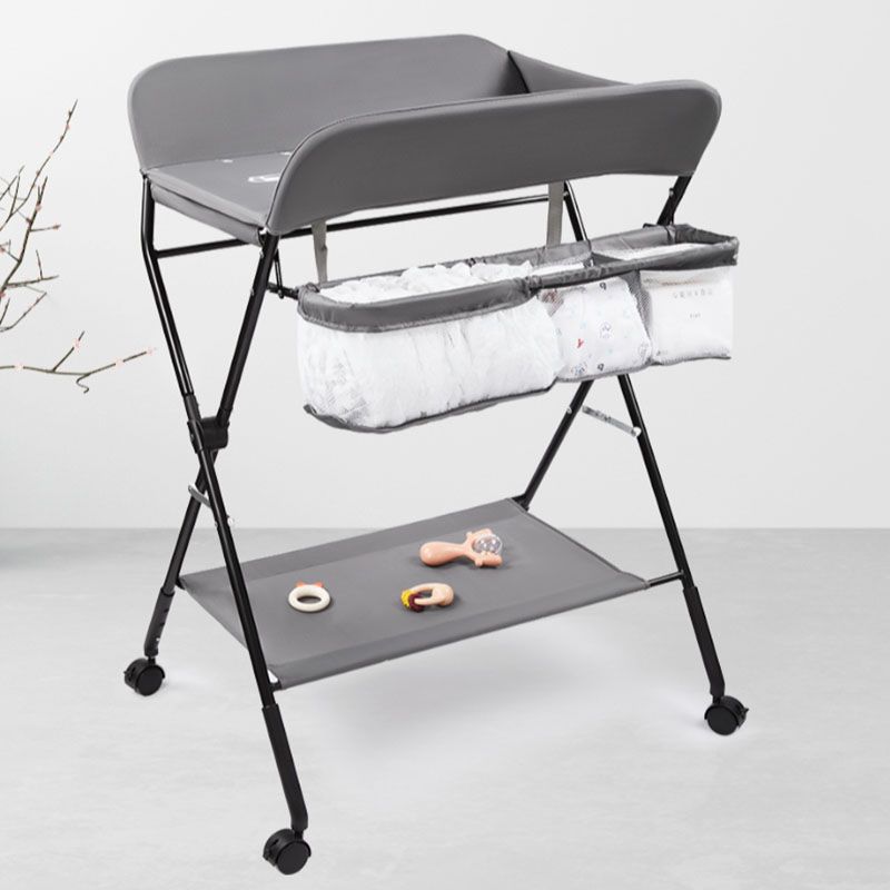 Modern Metal  Changing Table Safety Rails Baby Changing Table With Shelf