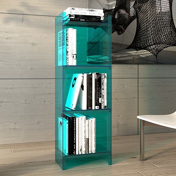 Closed Back Bookcase Scandinavian Style Bookshelf for Home Office Study Room