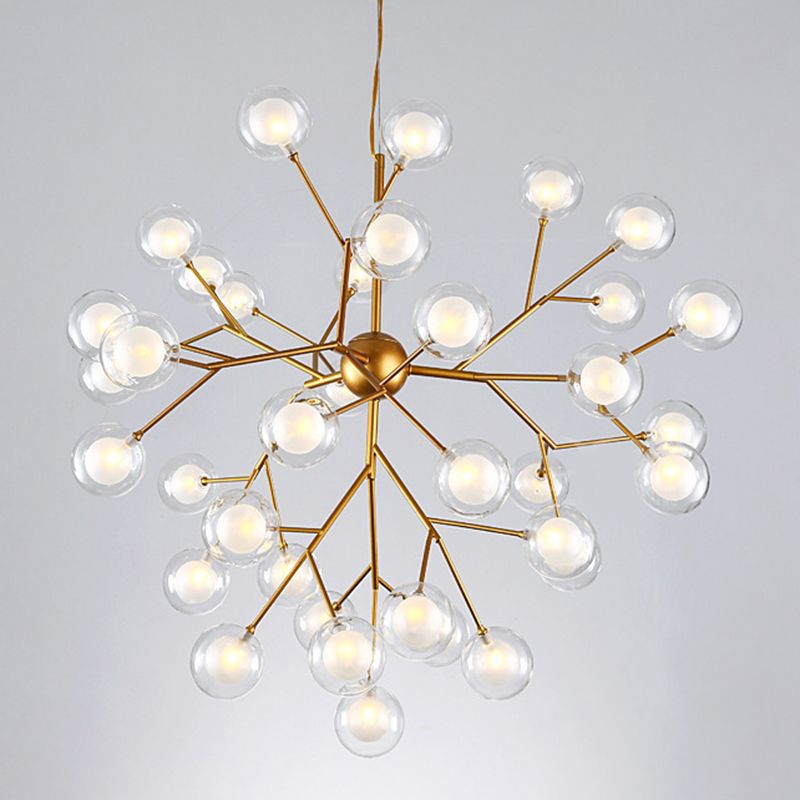 Globe Chandelier Light Fixture Modern Designer Glass Pendant Lighting for Restaurant