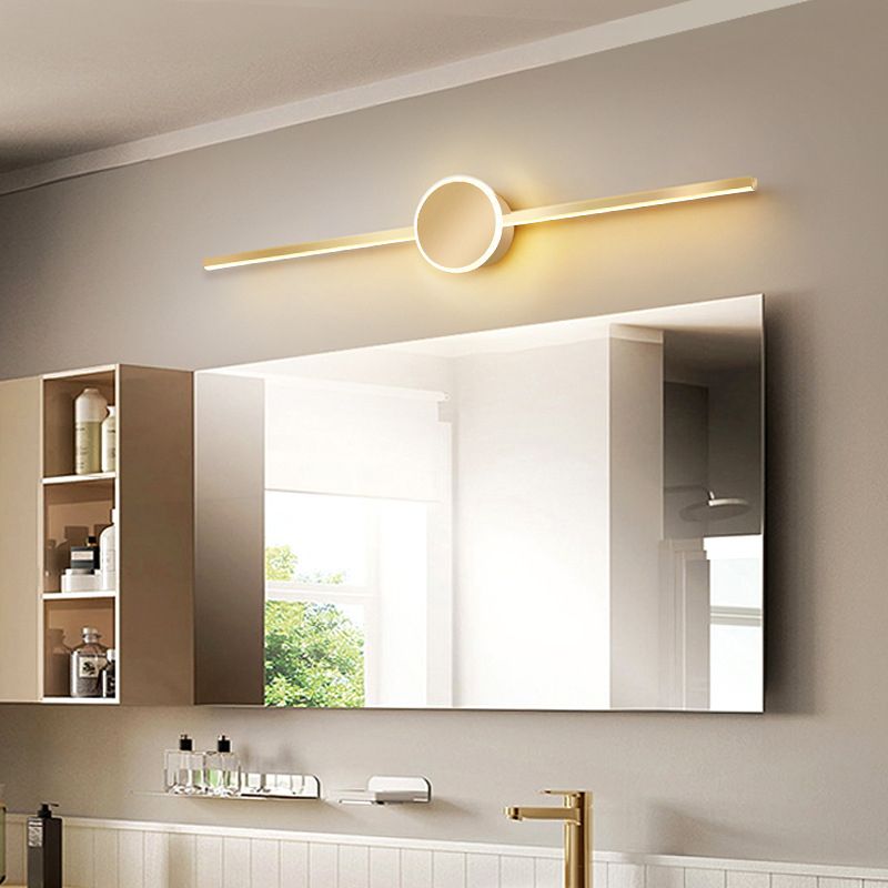 Modern Minimalist Style Linear Vanity Sconce Lights Metal Bar Light for Toilet