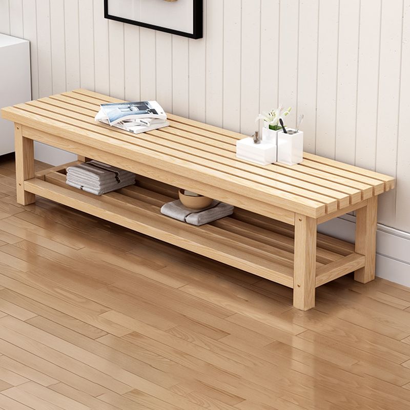 15.7" Wide Modern Entryway and Bedroom Bench Solid Wood Pine Bench