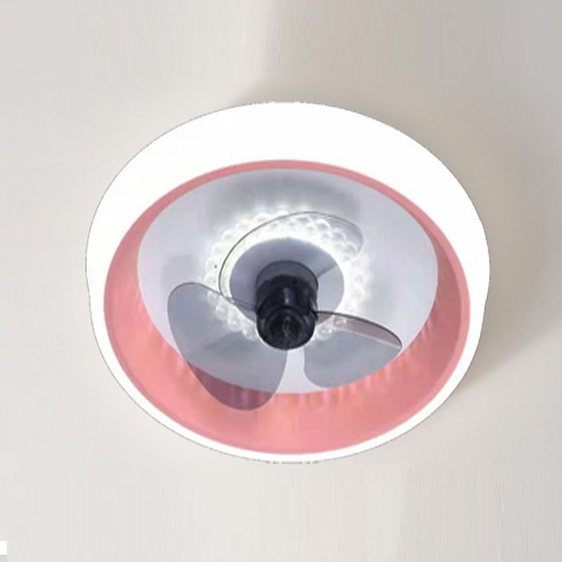 Circular Flush Mount Fans Lamp LED minimaliste LED MONTRE SEMI FUSH LIGHING POUR LA CHAMBRE