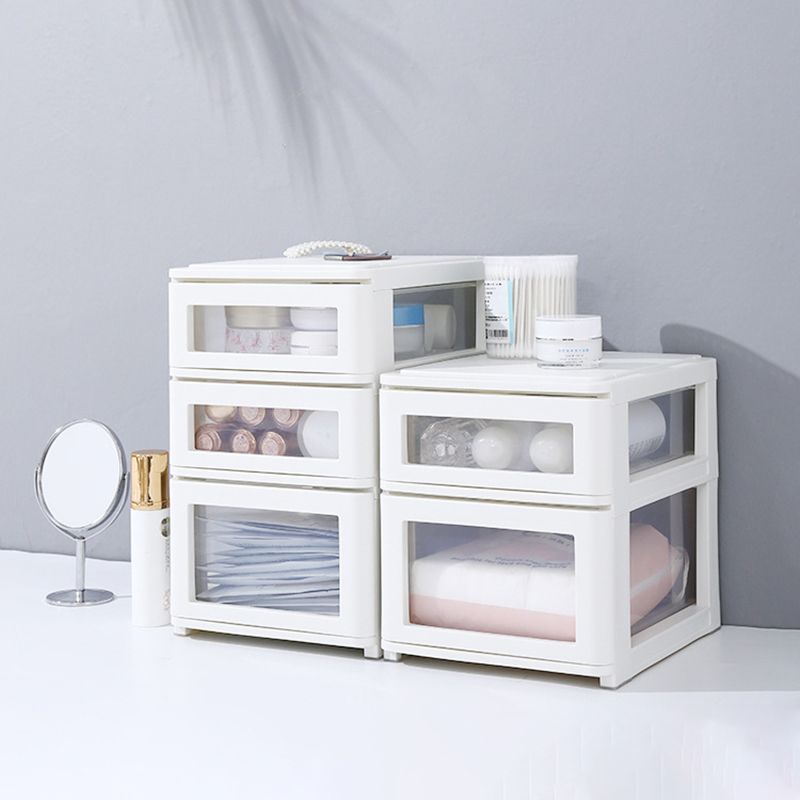 Contemporary Cabinet Plastic Vertical File Cabinet with Drawers