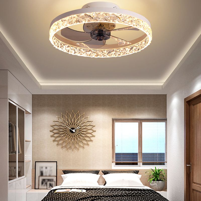 1 Light Ceiling Fan Lighting Modern Style Metal Ceiling Fan Light for Living Room